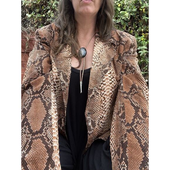 Jean Paul GAULTIER PARIS Python Print Rayon Jacket Size Large JPG - Picture 6 of 11